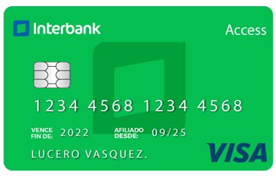 Tarjeta de crédito Visa Access Interbank